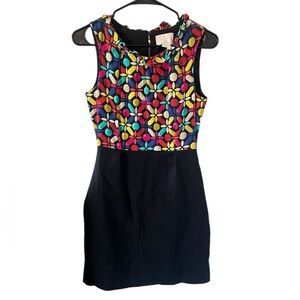 Kate Spade Floral Geometic Silk Mini Dresss
